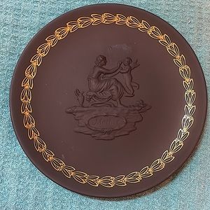 WEDGWOOD BLACK BASALT W/GOLD TRIMMING~ MOTHER PLATE~